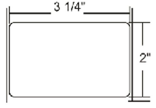 72974 Zebra Z-Select 4000T 3.25x2 Paper Label 6/Case | 72974