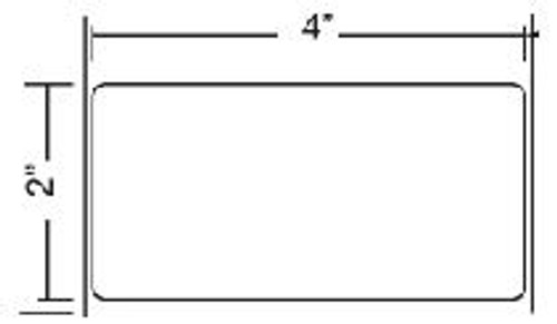 Label, Paper, 4x2in (101.6x50.8mm); TT, Z-Select 4000T, High Performance Coated, Permanent Adhesive, 3in (76.2mm) core, 2740/roll, 4/box, Plain | 72289
