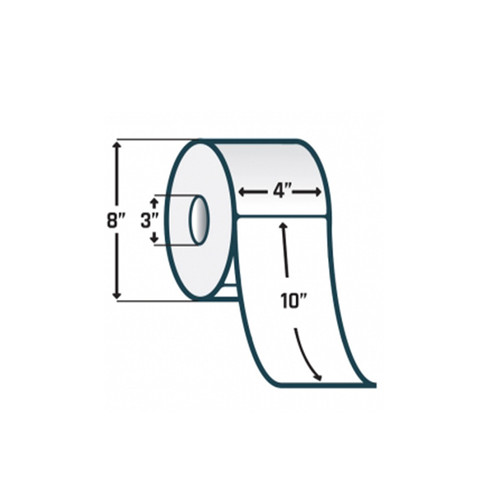 Label, Paper, 4x10in (101.6x254mm); TT, Z-Select 4000T, High Performance Coated, Permanent Adhesive, 3in (76.2mm) core, 550/roll, 4/box | 94682