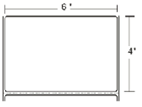 Label, Paper, 6x4in (152.4x101.6mm); TT, Z-Select 4000T, High Performance Coated, Permanent Adhesive, 3in (76.2mm) core, 1360/roll, 2/box, Plain | 73909