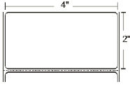 Label, Polyester, 4x2in (101.6x50.8mm); TT, Z-Ultimate 2000T White, Value Coated, Permanent Adhesive, 3in (76.2mm) core, 2950/roll, 4/box, Plain | 10002634