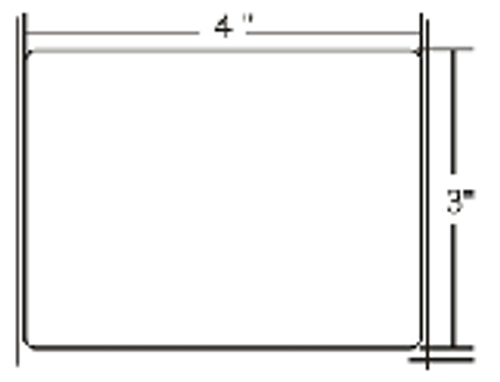 Label, Kimdura Polypropylene, 4x3in (101.6x76.2mm); TT, PolyPro 4000T, High Performance Coated, Permanent Adhesive, 3in (76.2mm) core, 1420/roll, 4/box, Plain | 10008531