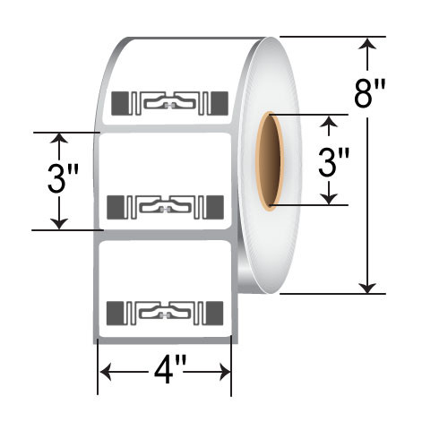 Zebra General Purpose RFID Label, Paper, 4x3in (101.6x76.2mm