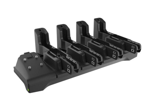 ET4X Four Slot Charge Only Cradle for 10 ET40, ET45, ET40HC, ET45HC (Accommodates 10in tablet, Exoskeleton, Payment Terminals, Expansion Backs, Healthcare hand strap) (Power Supply and country specific cables sold separately) | CRD-ET4X-4S10I1-01