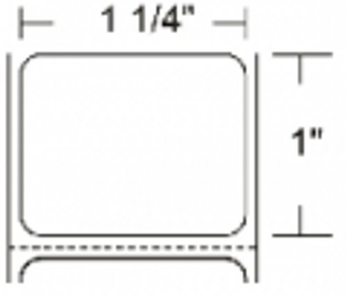 Label, Polyester, 3.9375x0.9375in (100x23.8mm);4 Across,TT, Z-Xtreme 5000T White, High Performance Coated, Permanent Adhesive, 1in (25.4mm) core, 2190/roll, 4/box, Plain | 10008404