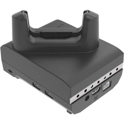 EC50/EC55 Workstation Docking Cradle Kit with HDMI, Ethernetand multiple USB Ports. Includes power supply (PWRBGA12V50W0WW) and DC cable (CBL-DC-388A1-01). Country specific AC line cord soldseparately | CRD-EC5X-1SWS-01