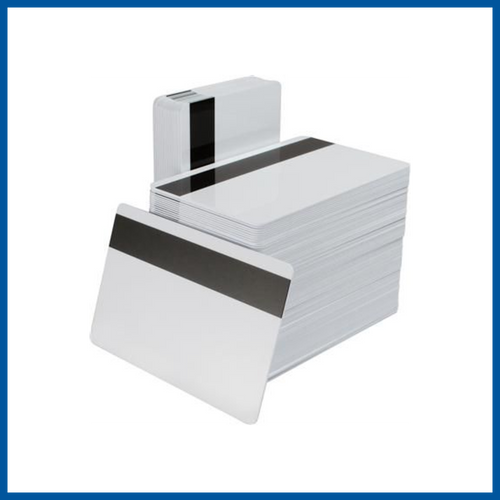 Zebra Z6 white composite cards, 30 mil, with magnetic stripe, for maximum durability applications such as motor vehicle license or national ID (500 cards) | 104524-107