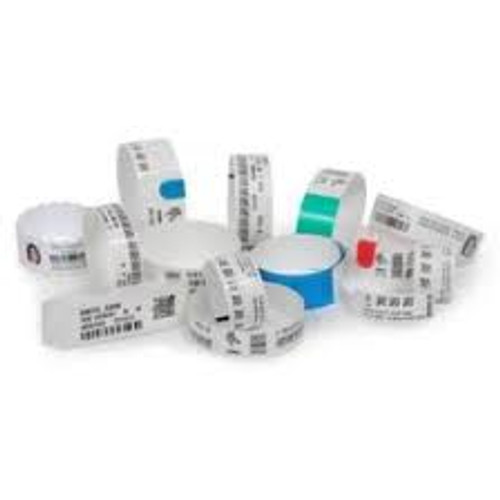 Wristband/Labels, Paper/PET, 6x11in (152x279mm); Laser, LaserBand Original, Adhesive Closure, Adult, W/4 labels, 1000 sheets/box | PLS-110W