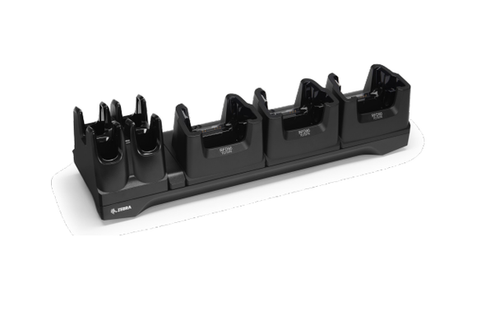 RFD90, 3 Device Slots/4 Toaster Slots, Charge Only Cradle with support for TC73/78. Requires Power Supply (PWR-BGA12V108W0WW), DC Line Cord (CBL-DC-382A1-01), and Country Specific Line Cord. | CR90-3S4T-TC7-G-02