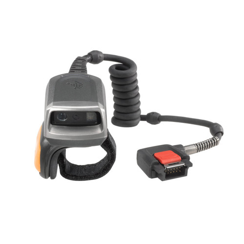 CORDED 2D IMAGER RING SCANNER TO WT41N0 WEARABLE TERMINAL, SHORT CABLE TO WRIST, WORLDWIDE | RS5000-LCBSWR