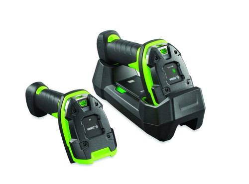 DS3678-ER Rugged Green Vibration Motor Standard Cradle USB KIT: DS3678-ER2F003VZWW Scanner, CBA-U42-S07PAR Shielded USB Cable supports 12V p/s, STB3678-C100F3WW Cradle, PWR-BGA12V50W0WW Power Supply, CBL-DC-451A1-01 and 23844-00-00R Line Cord | DS36