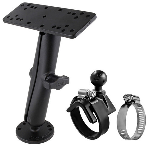 6 Inch Antenna Mounting Bracket - Fully Articulating Wall or Mast Mount for 2 or 4 Stud RFID Panel Antennas. | EZ-M6-COMBO