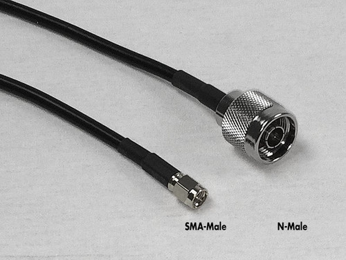 PT195-025-SNM-SSM: 25 Feet  195 Cable Assembly with N-Male and SMA-Male Connectors