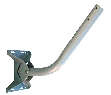 UML - J Pole Universal Antenna Bracket. Pole Mount with Extra Long Tube