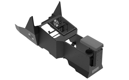 2022+ Ford F-150 Lightning Wide-to-Narrow Console Box with Cup Holder and Tall Rear Armrest