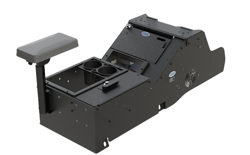 2019+ Chevrolet Silverado Wide Body Console Box with Internal Printer Mount, Cup Holder and Tall Rear Armrest