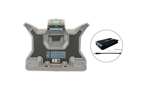 Dell 12″ Rugged Tablet Vehicle Docking Station, Full Port – NO RF with Lind 120W Auto Power Adapter
