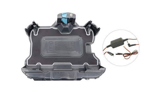 Getac ZX10 Vehicle Docking Station with Getac 65W Auto Power Adapter with Bare Wire Lead (No RF)