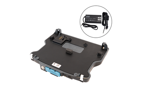 Getac V120 Docking Station, Lite Port, No RF with 120W Bare Wire Auto Power Adapter