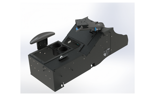 KIT – 2025+ Tahoe Wide Body Console w/ Internal Printer Mount + Cup Holder + Side Armrest + 9″ Mongoose XLE