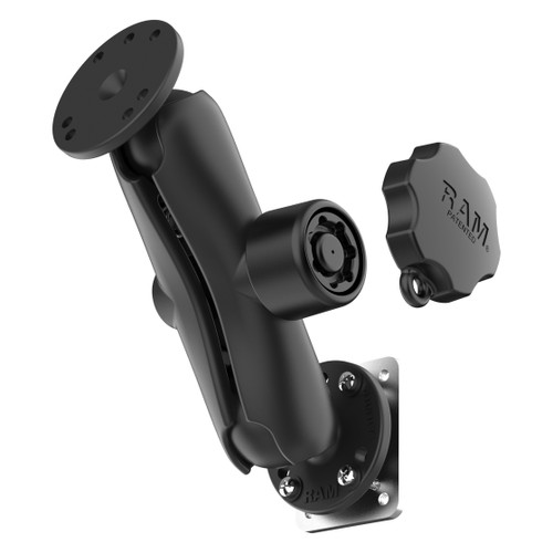 RAM® Locking Drill-Down Dashboard Mount with Backing Plate - C Size Med | RAM-101L-225B2U