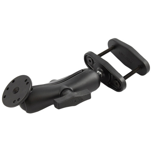 RAM® 2.5" Square Post Clamp Mount with Round AMPS Plate - Medium Arm | RAM-101U-247-25