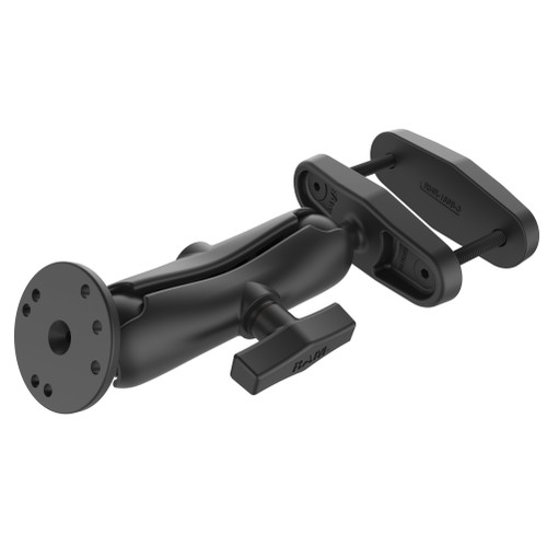 RAM® 3" Square Post Clamp Mount with Round AMPS Plate - Medium Arm | RAM-101U-247-3