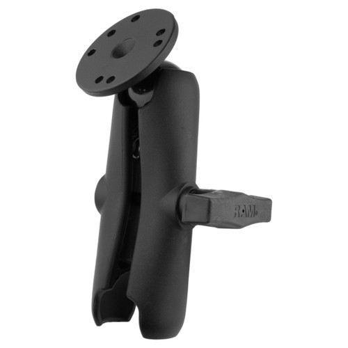 RAM® Double Socket Arm with Round Ball Plate - C Size Medium | RAM-103U