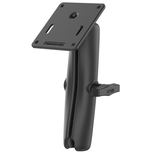 RAM® Double Socket Arm with 75mm VESA Plate - C Size Long | RAM-103U-D-2461