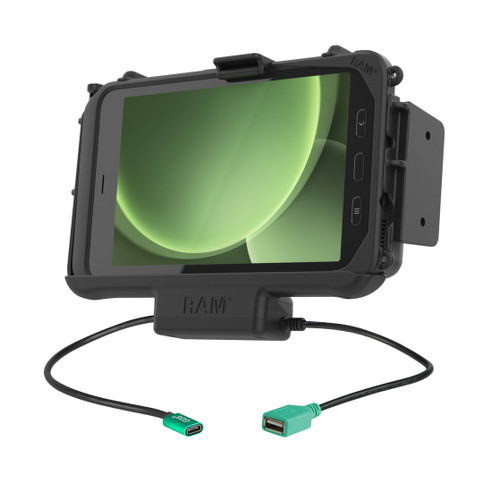 RAM® EZ-Roll'r™ Modular Power + Single USB Dock Samsung Tab Active5 & 3 | RAM-HOL-SAM60CPN-1AU