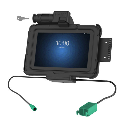 GDS® Key Locking Power + Dual USB Dock for Zebra ET5x 8.3" & 8.4" Series | RAM-HOL-ZE10PD2KLU