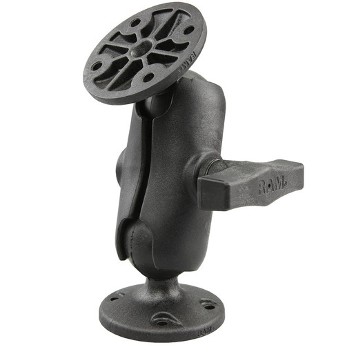 RAM® Composite Double Ball Mount with Two Round Plates - Short | RAP-101U-B