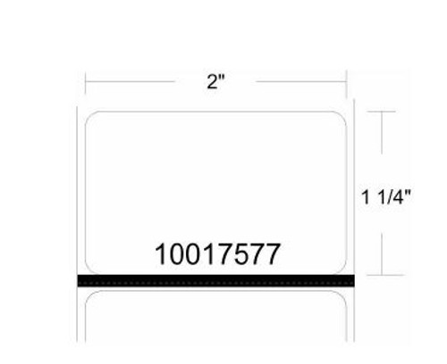 Label, Polypropylene, 2x1.25in (50.8x31.8mm); DT, PolyPro 4000D, High Performance Coated, All-Temp Adhesive, 0.75in (19.1mm) core, 380/roll, 12/box, Printed. Black mark sensing.  Labels equipped with protective overvarnish. | 10017577