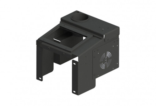 9-inch small radio platform with single cup holder, 4x4 level indent - 7160-0967-02