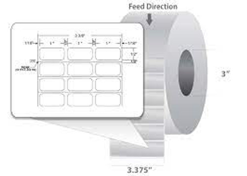 Label, Polyester, 1x0.5in (25.4x12.7mm); 3 Across,TT, Z-Xtreme 4000T Silver High-Tack, High Performance Coated, HighTack Adhesive, 1in (25.4mm) core, 5001/roll, 1/box, Plain | 10023169