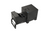 KIT – Large Workstation Box with Mounting Legs, Workstation Console Box (Includes Cupholders), and Console Box Ledge