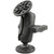 RAM® Composite Double Ball Mount with Two Round Plates - Short | RAP-101U-B