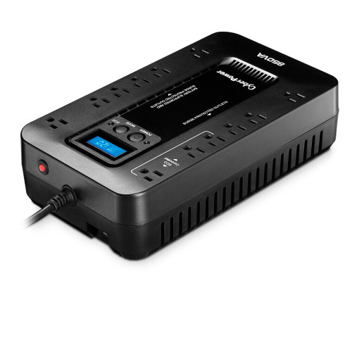 CyberPower EC850LCD Ecologic UPS System, 850VA/510W, 12 Outlets, LCD