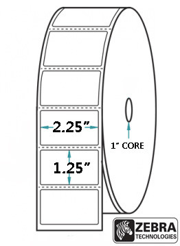 Zebra 10010051 Compatible 1.125 x 1.25 2 Up Labels