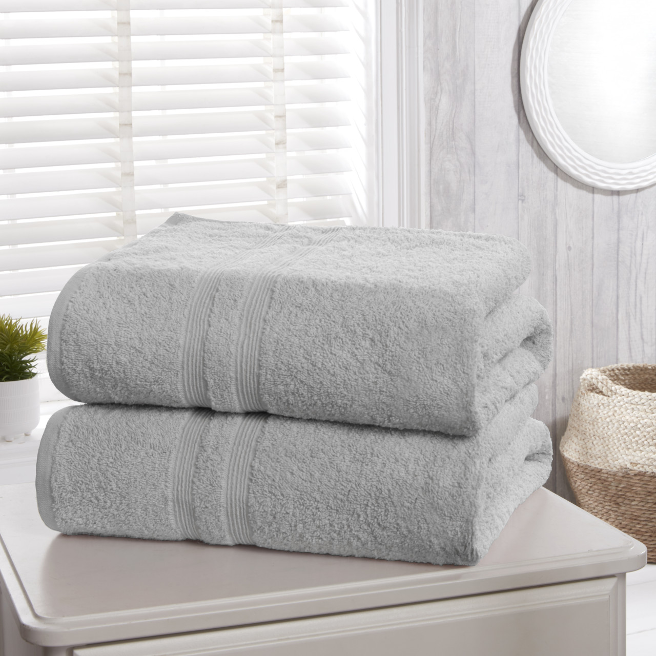 Charisma Luxury Bath Towel - 100% Hygro Cotton in Silver