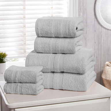 Windsor Home Quick Dry White Cotton Zero Twist 6-piece Towel Set