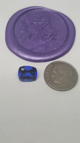 Violetish Blue Cushion AAA Natural Tanzanite 4.12 Carats
