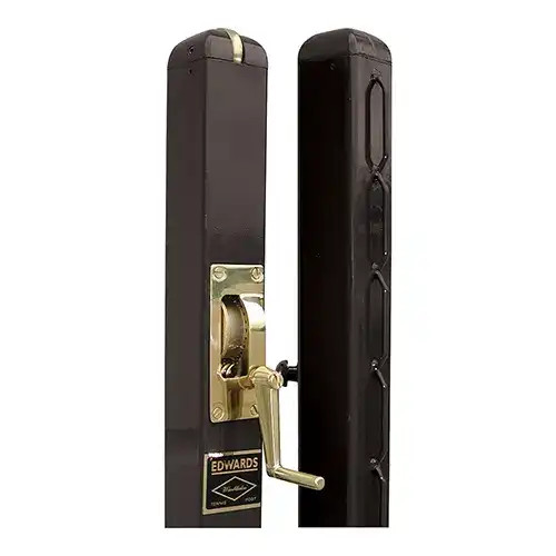 Edwards Wimbledon Square Tennis Net Posts, with a brass internal winder and a black powder coat finish