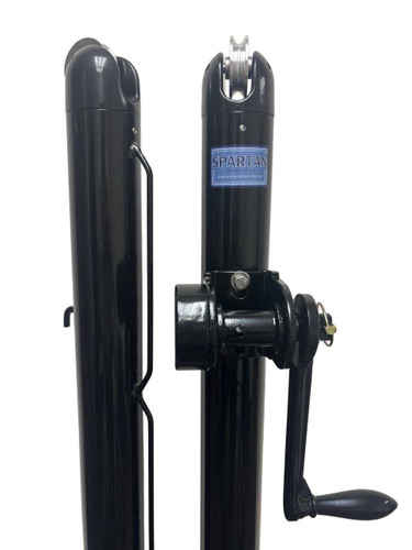 Spartan Titan Pro 2-7/8" Round External Wind Pickleball Net Posts - USA Manufactured