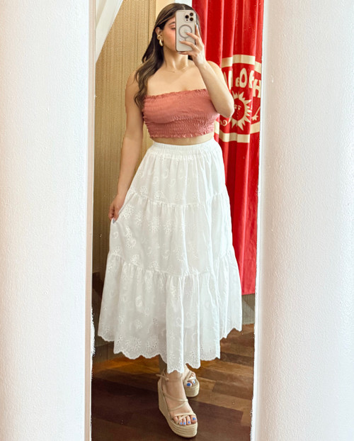 Embroidered Midi Skirt Embroidered Midi Skirt