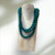 Triple Layered Fabric Necklace 