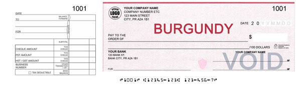 Manual One-to-a-Page Business Cheques - High Security Features