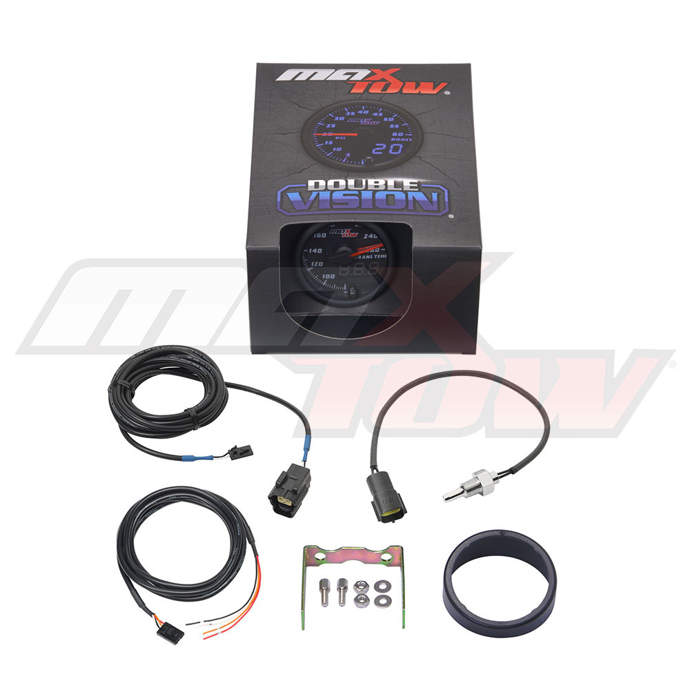 MaxTow Double Vision 52mm Turbo Boost/Vacuum Gauge – 30PSI, Black & Blue, MT-BDV01