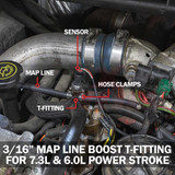 3/16" MAP Line Boost T-Fitting Adapter Installed
