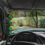 Gray Quad Pillar Gauge Pod for 1992-1997 Ford F-Series Installed